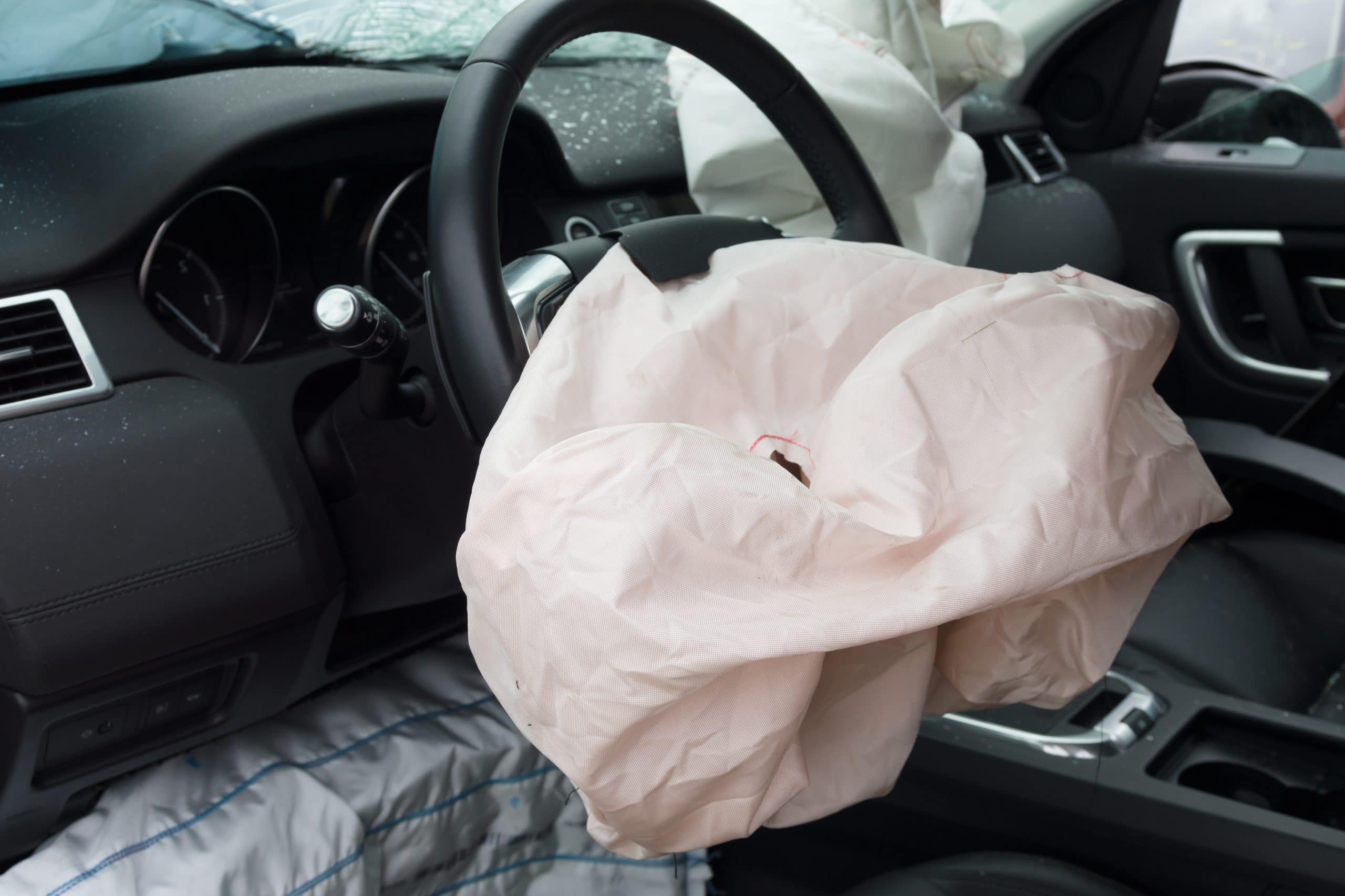 Car Crash airbag deploy