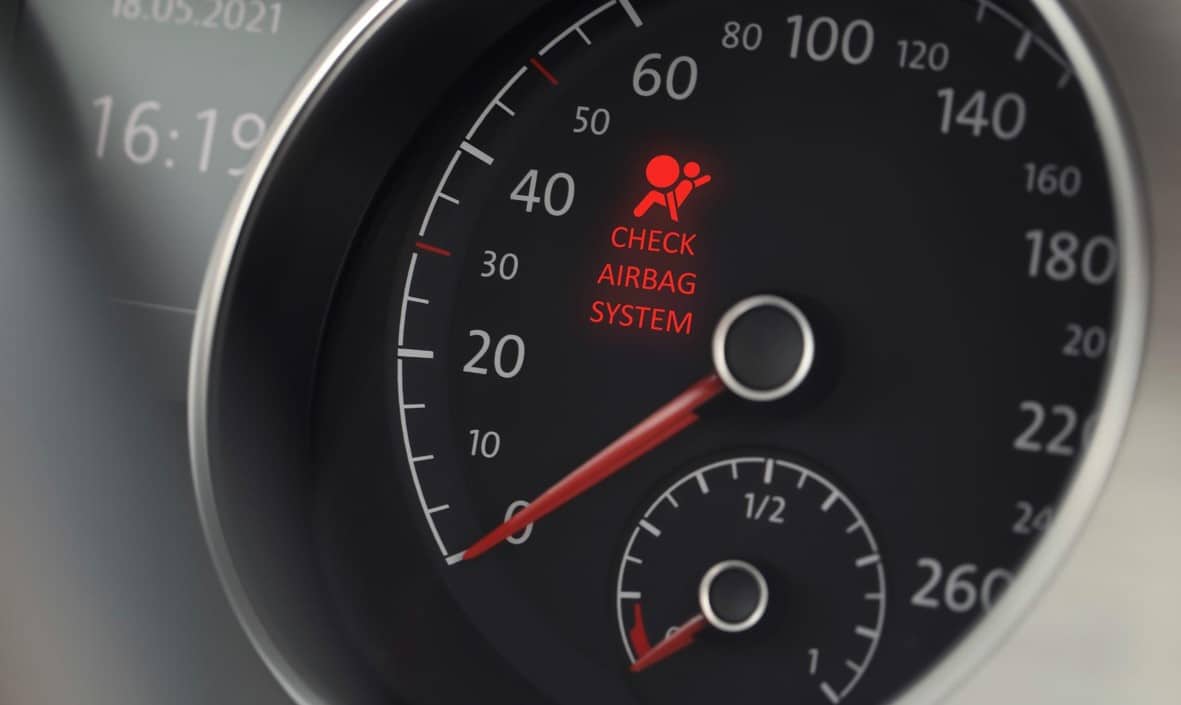 car system warning to check airbag system